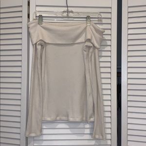 White off the shoulder Abercrombie sweater